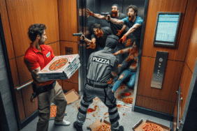 Pizza-Kuryesinin-Sok-Eden-Goruntuleri-Asansorde-Malzeme-Yiyip-Idrar-Yapti-dalle3