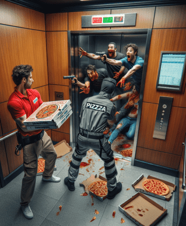 Pizza-Kuryesinin-Sok-Eden-Goruntuleri-Asansorde-Malzeme-Yiyip-Idrar-Yapti-dalle3